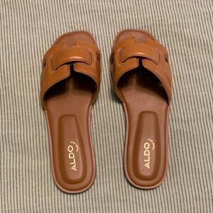 Aldo Women's Brown Slide Sandals